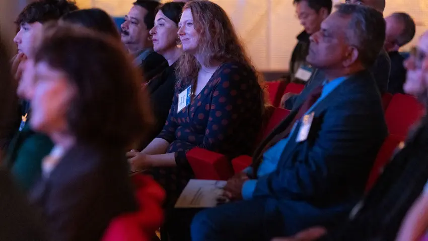 Audience members at the Bentley-Gallup event in Boston