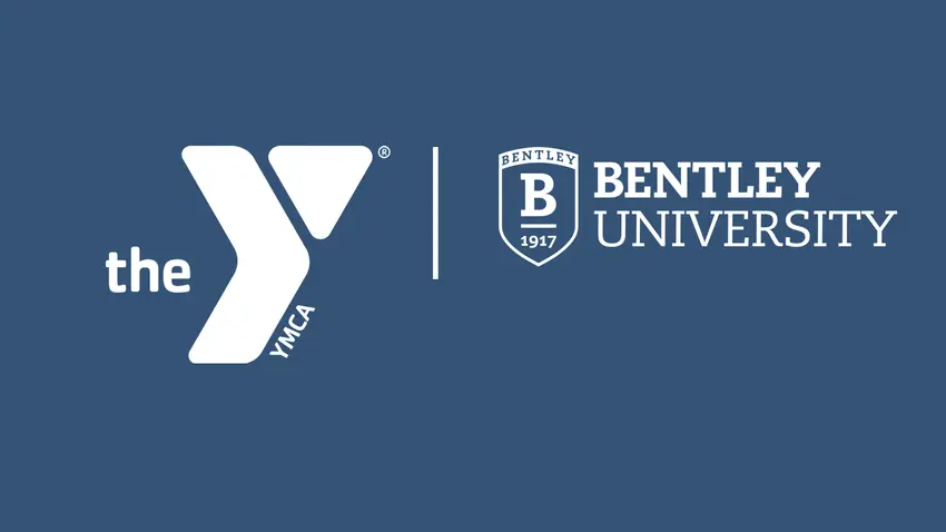 Image with logos from Bentley UNiversity and the Greater Boston YMCA