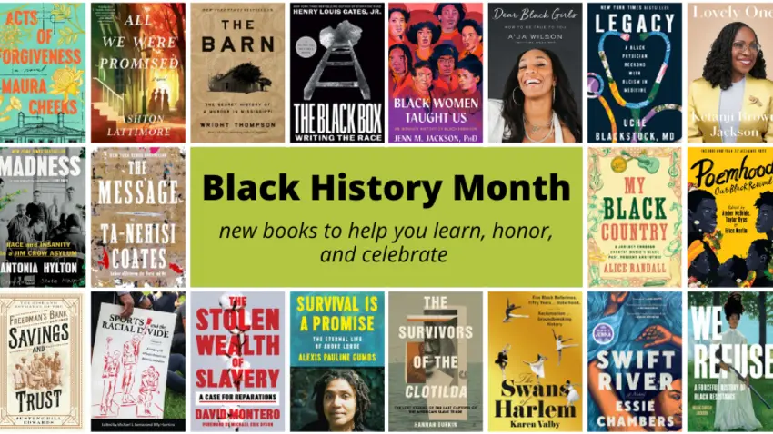 Covers of books chosen for Black History Month 2025