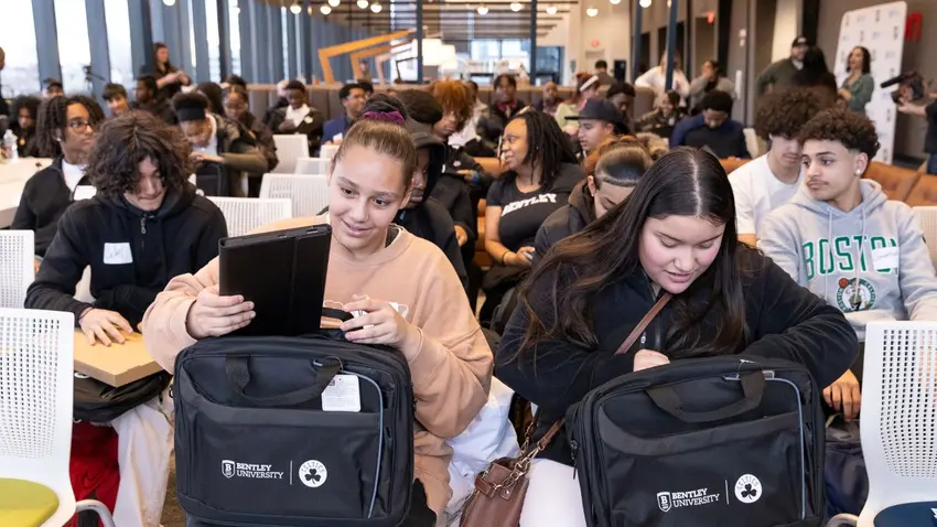 Students at Celtics Career Day presented by Bentley University