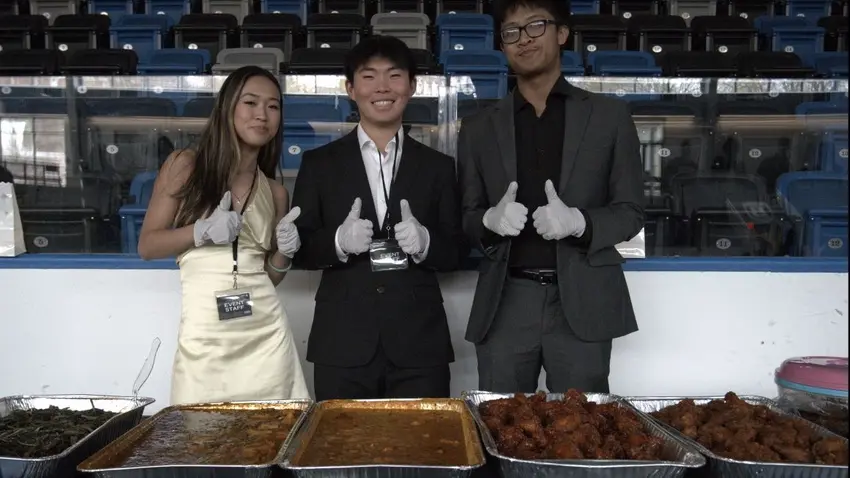 Food servers at the Asian Culture Gala sponsored by Bentley Asian Students Association