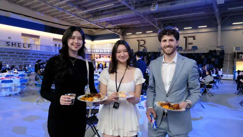 Attendees pose at the Asian Culture Gala, sponsored by the Bentley Asian Students' Association