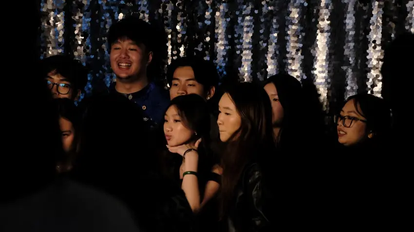 Attendees pose at the Asian Culture Gala, sponsored by the Bentley Asian Students' Association
