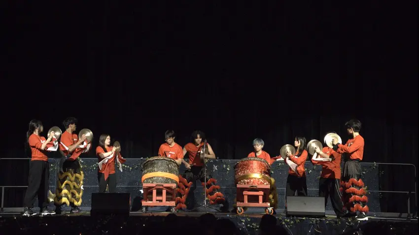 Band performers on stage at the Asian Culture Gala, sponsored by the Bentley Asian Students' Association
