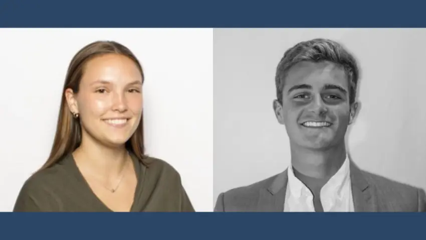 Bentley students Allison Carrara and Coop Caiozzo