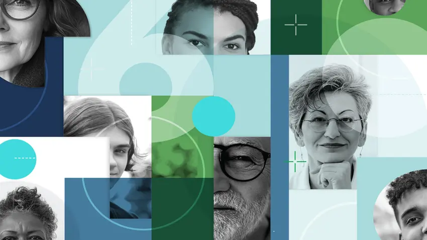 a collage of faces
