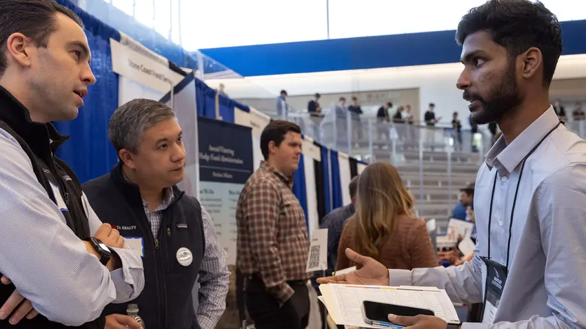 man getting career advice