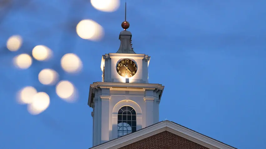 Bentley library at night