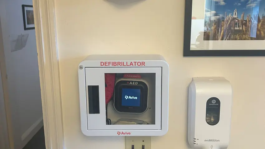 AED in Lewis lobby