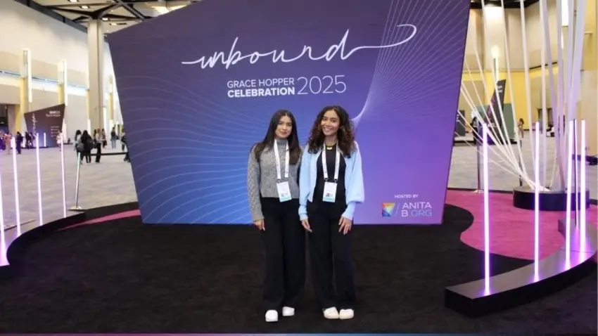 Bentley students at the Grace Hopper Tech Conference for Women