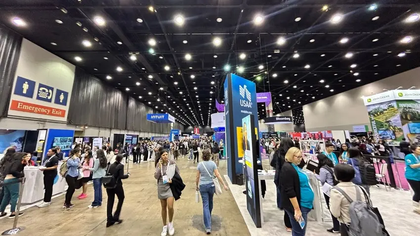 Bentley students at the Grace Hopper Tech Conference for Women