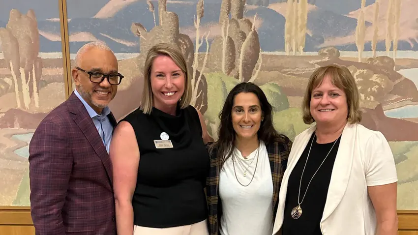 President Chrite, Alison, and Janet with Zahra