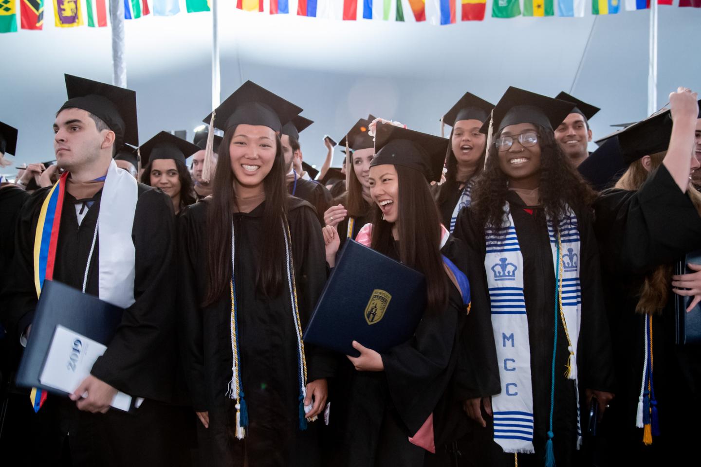 Image of Bentley University graduates at commencement