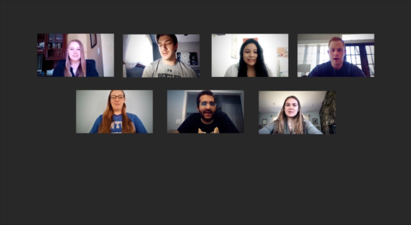 Video of students talking about connecting with Bentley while remote learning