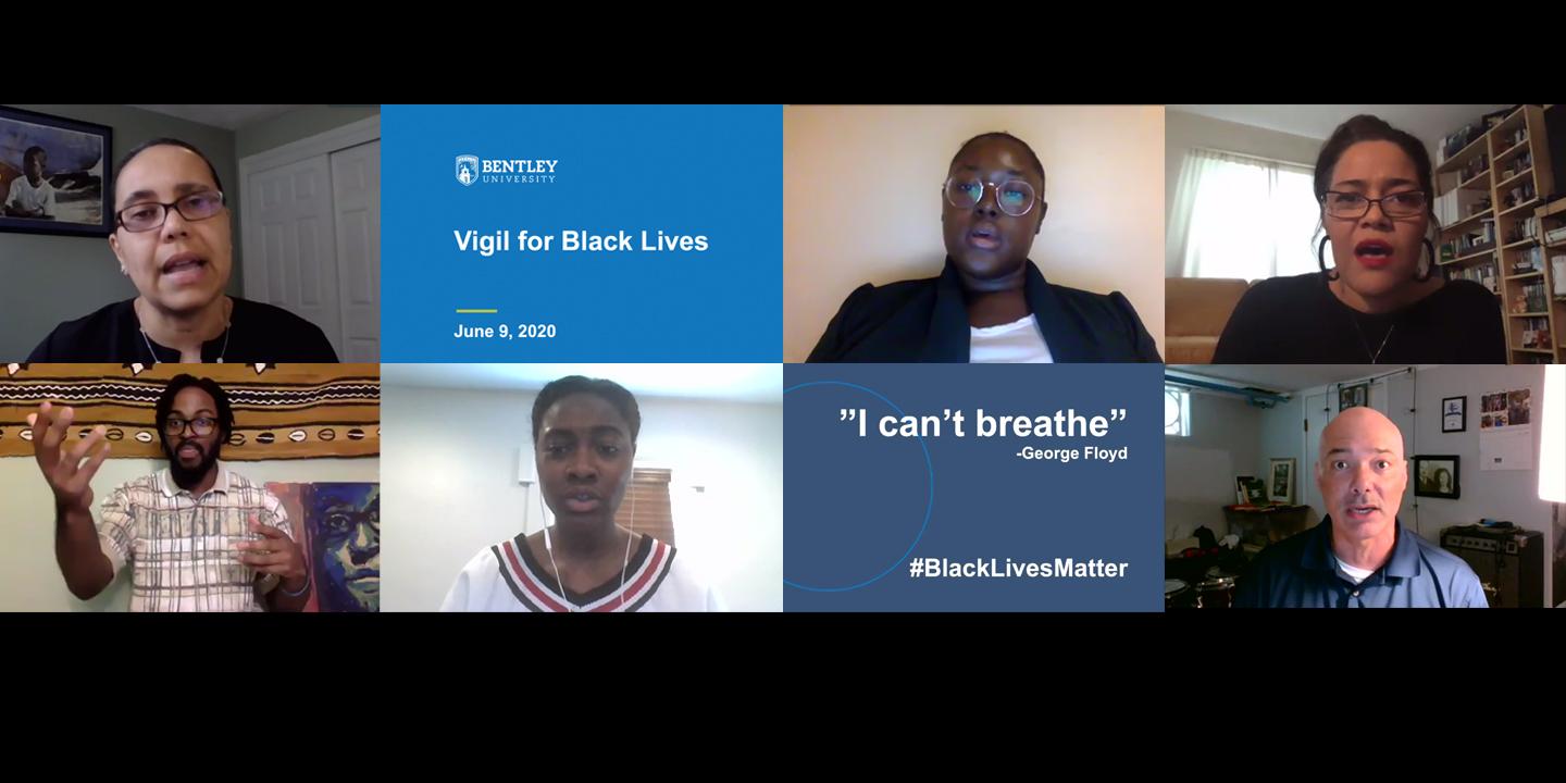 Composite image of panelists who spoke during Vigil for Black Lives