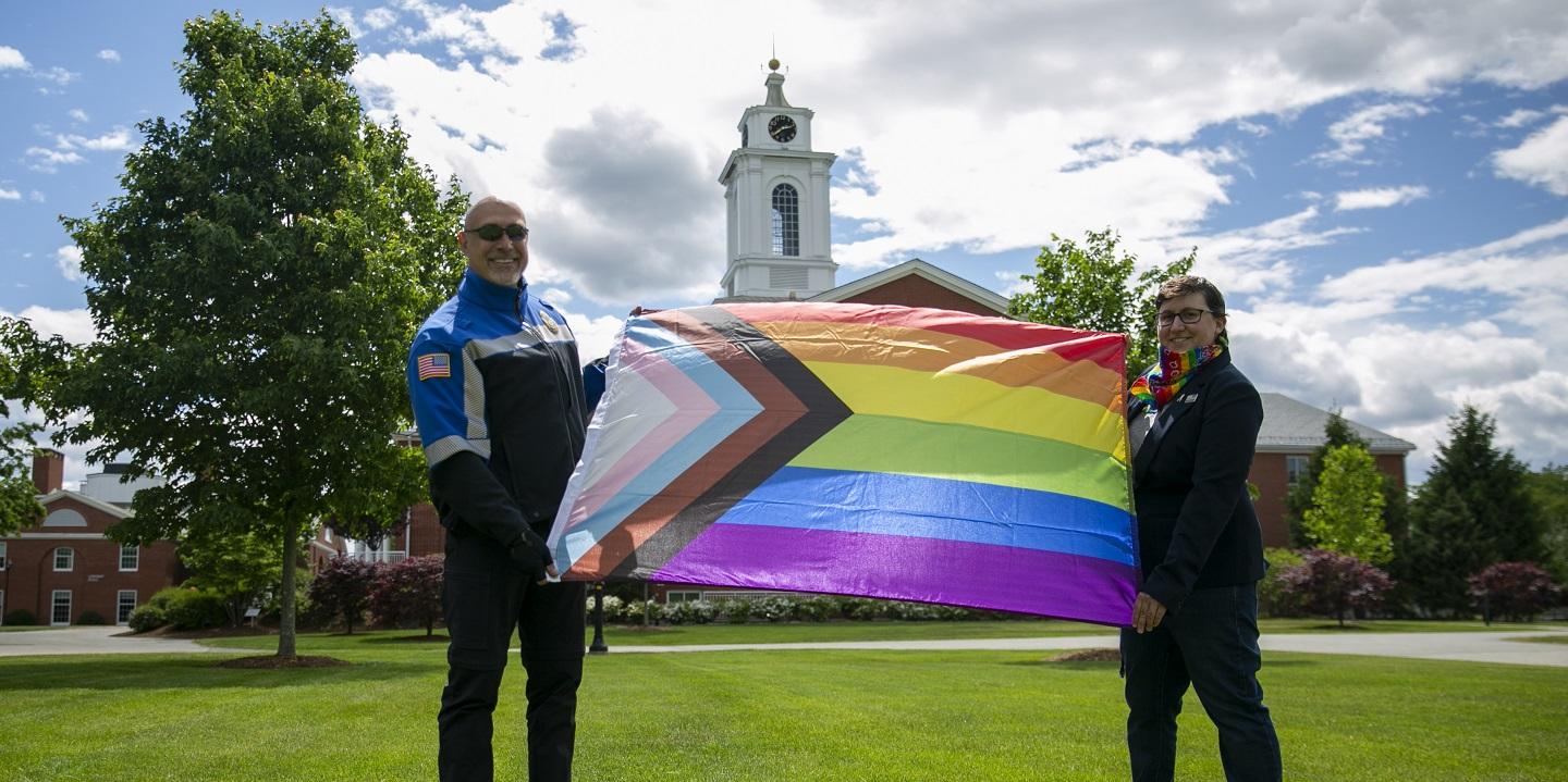 Pride Progress flag at Bentley University