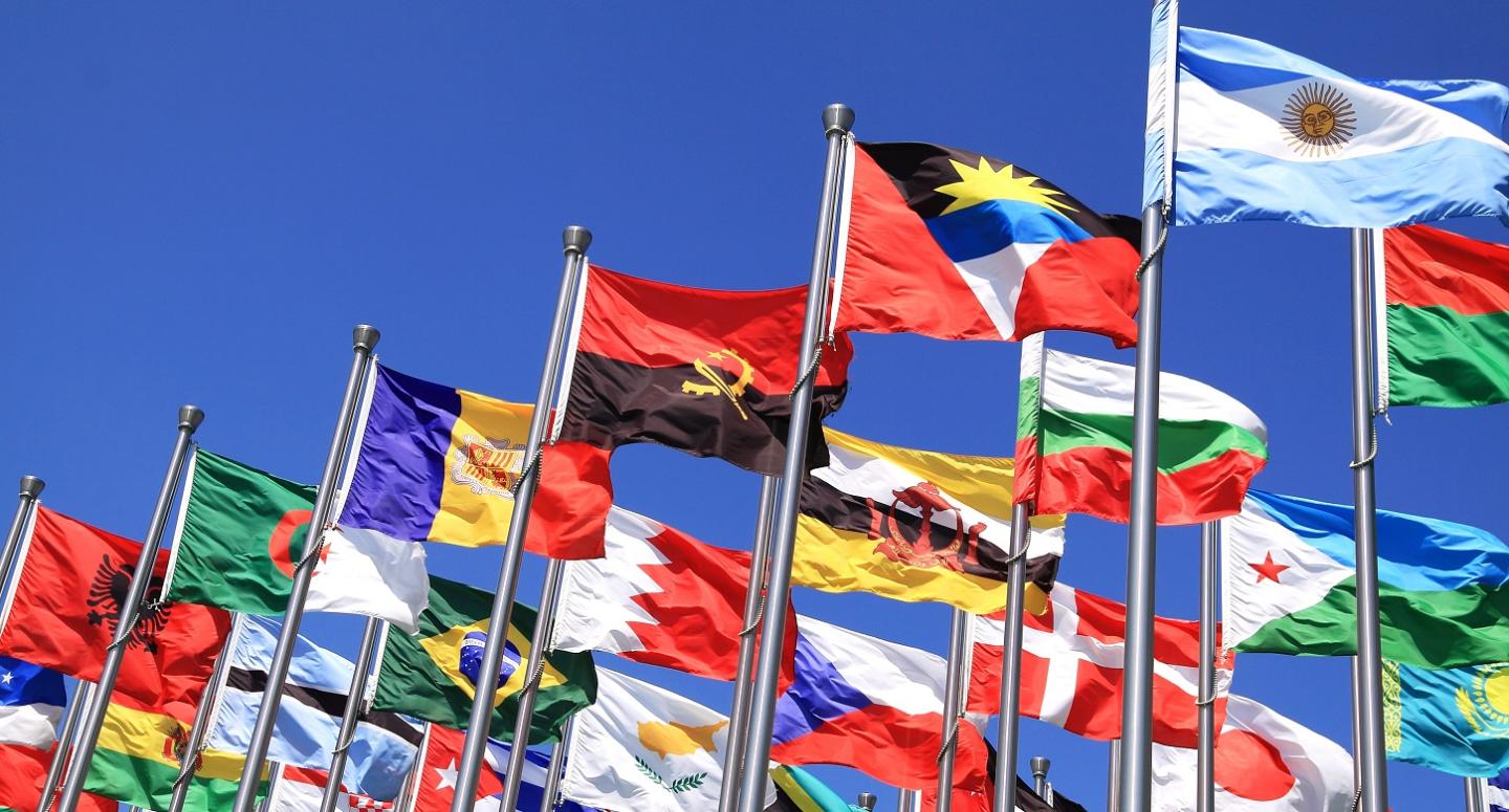 Flags of many countries