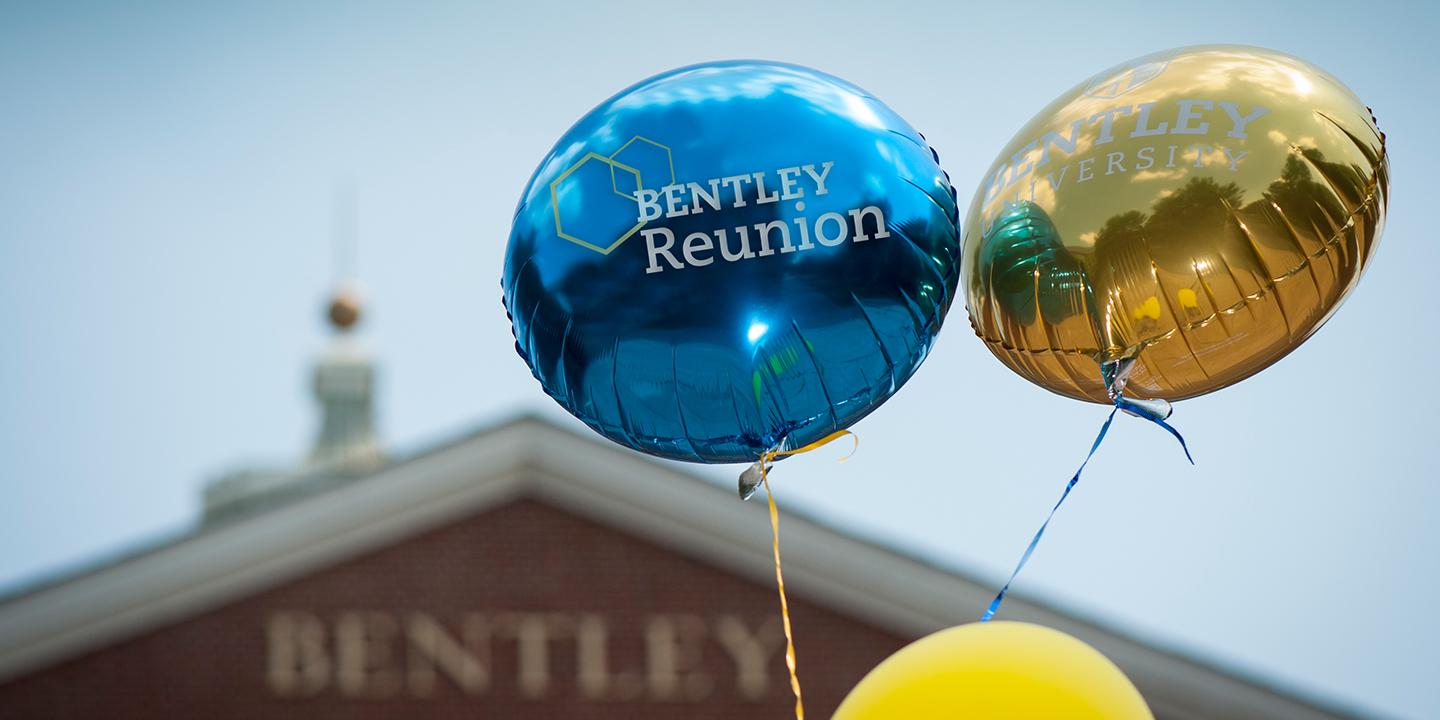 Balloons in front of Bentley library