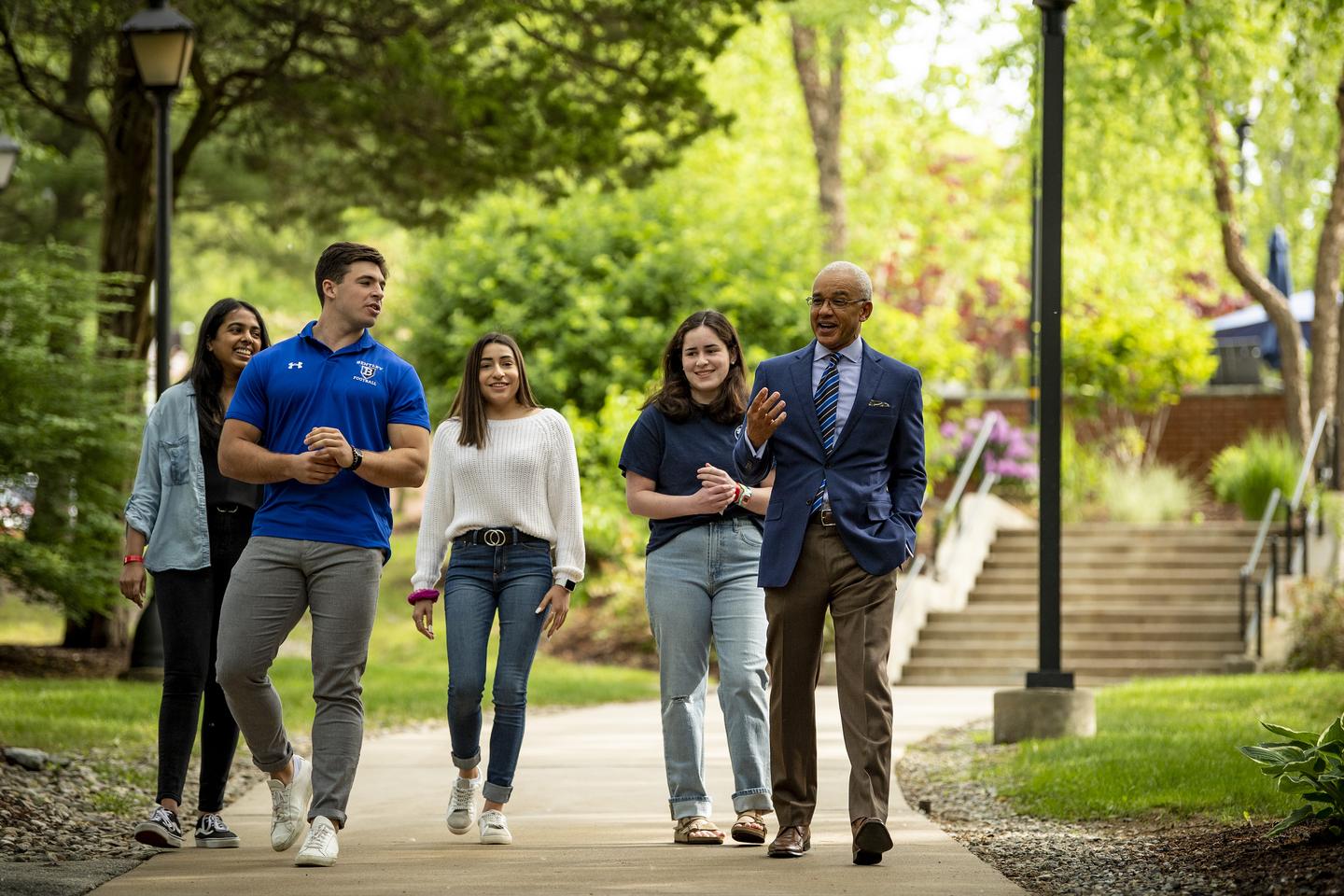President Chrite's first week on campus with students 