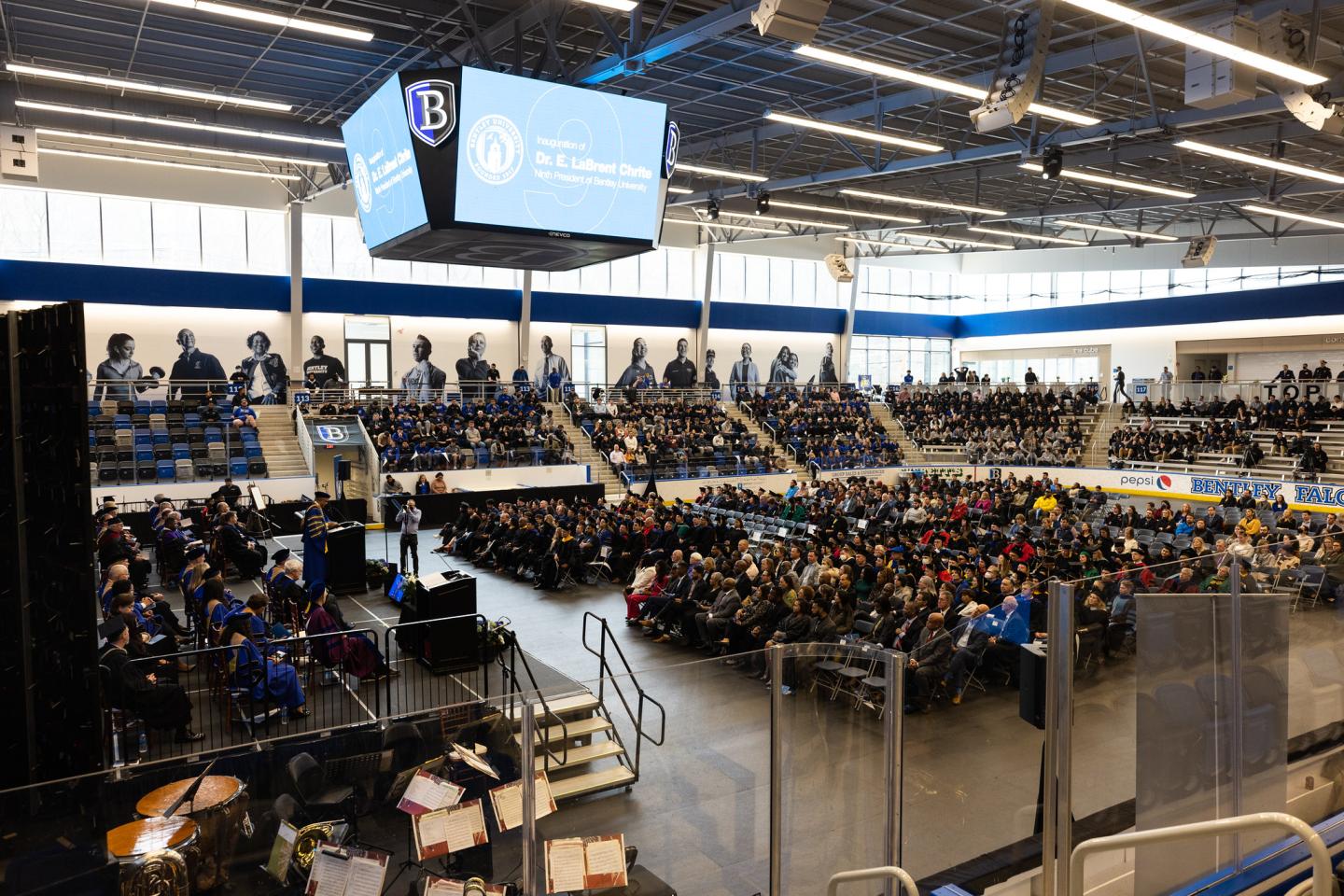 The Bentley Arena full with guests during inauguration
