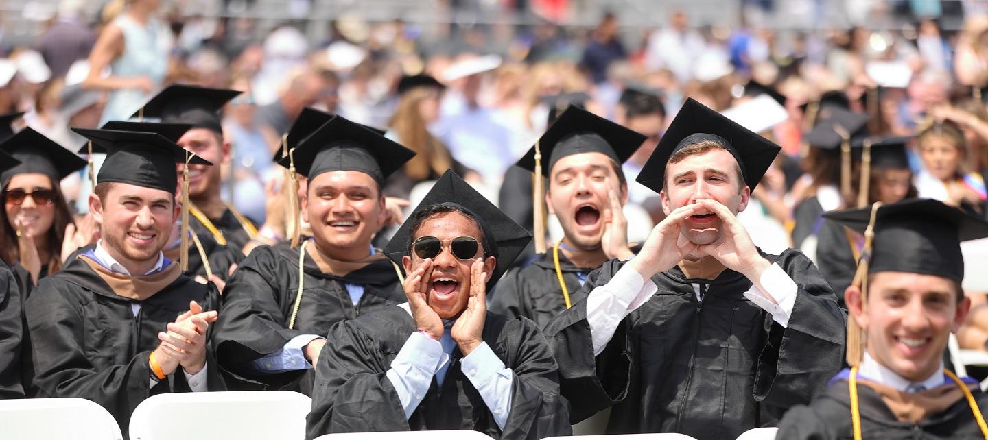 Bentley University graduates at commencement 2022