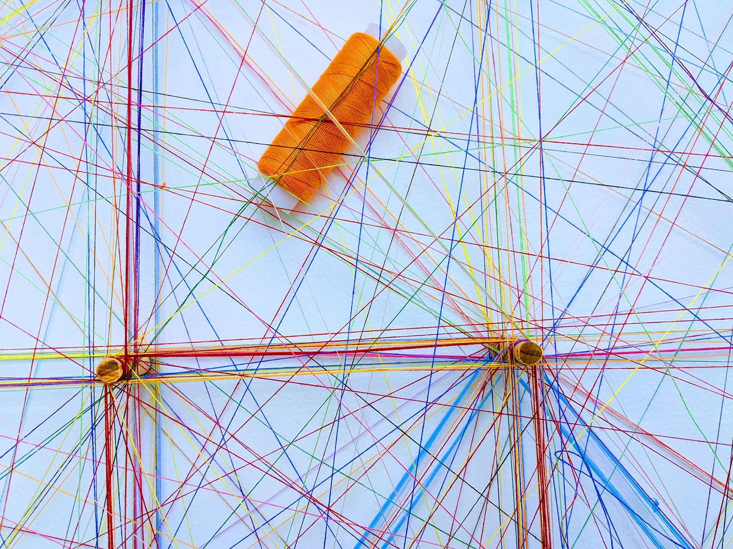 colorful network of string