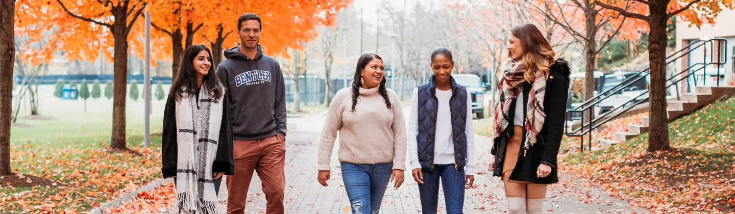 students walking on campus 