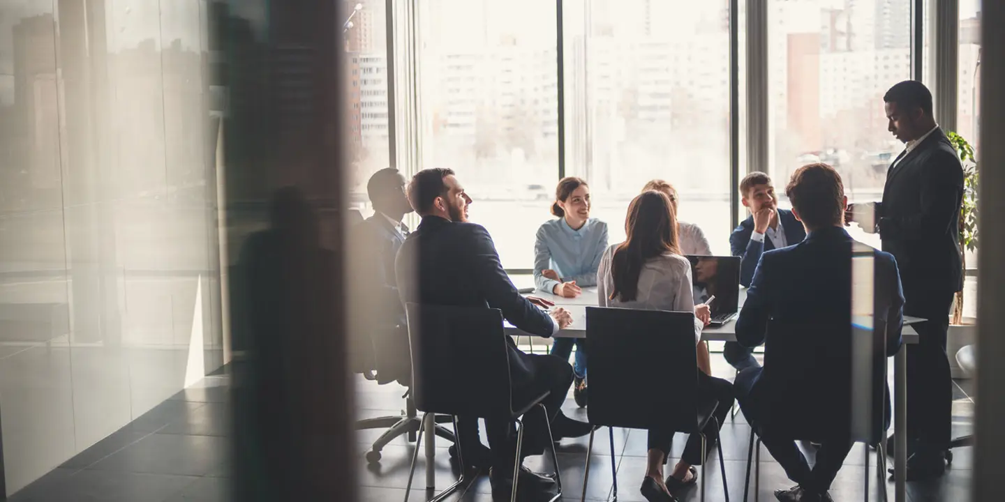 employees in a conference room