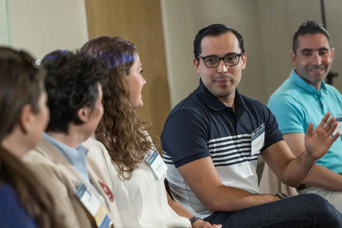 Alumni speaking on panel