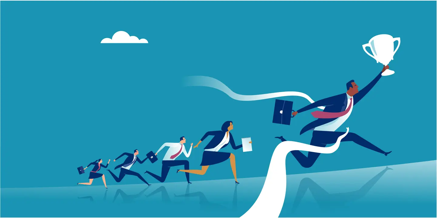 Illustration of business competition