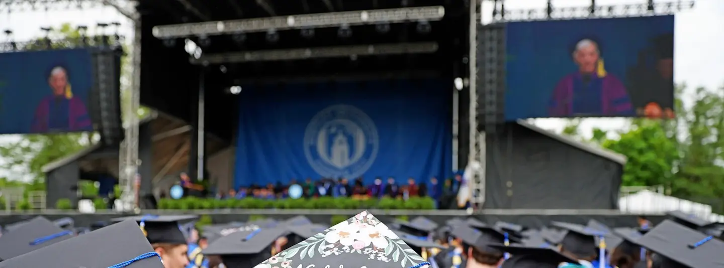 Graduate Cap and Commencement Stage