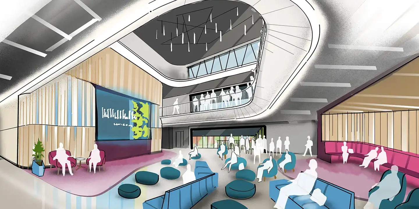 rendering of the Falcon Forum