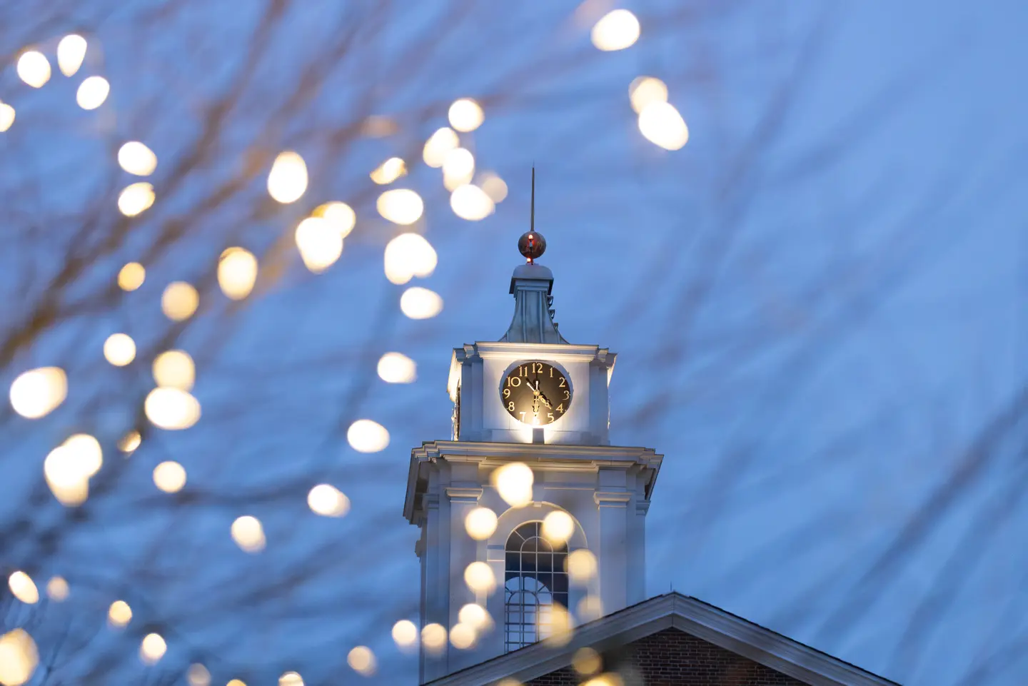 Bright Lights in front of the Clocktower