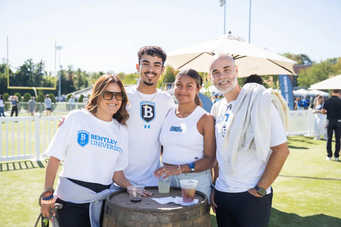 Parents with Bentley student at Falcon Weekend