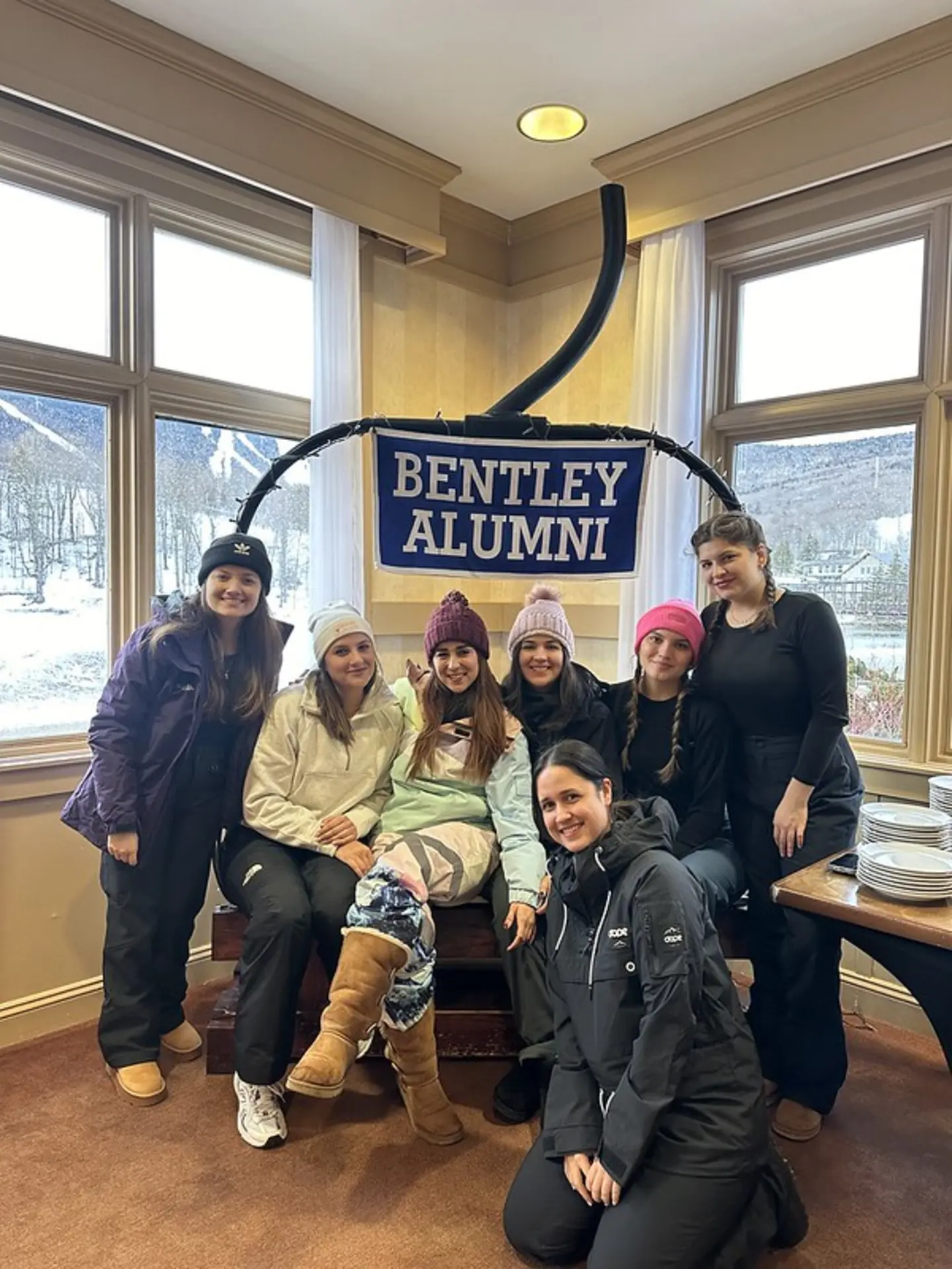Bentley alumni at annual ski trip
