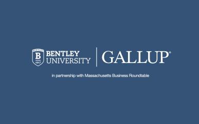 This image shows logos for Bentley University and Gallup.