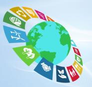 World surrounded by sustainability icons