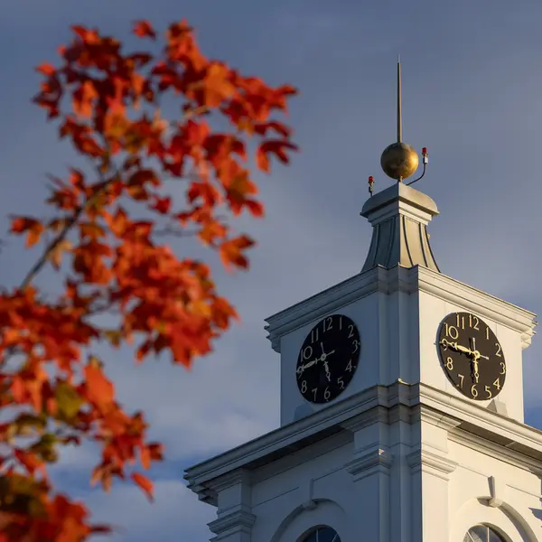 Clock tower in the Fall