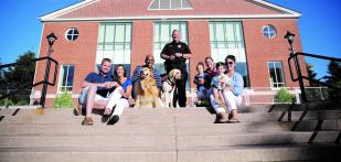 Worrell Family with Bentley the Dog and Mansfield Police Detective Ken Wright